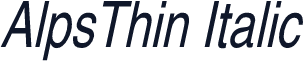 AlpsThin Italic