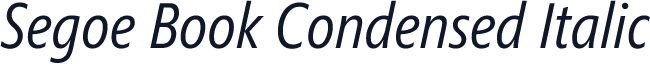 Segoe Book Condensed Italic