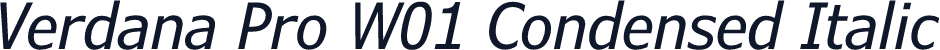 Verdana Pro W01 Condensed Italic