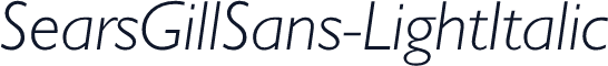 SearsGillSans-LightItalic