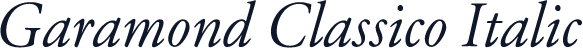 Garamond Classico Italic