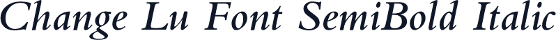 Change Lu Font SemiBold Italic