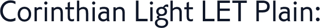 Corinthian Light LET Plain:
