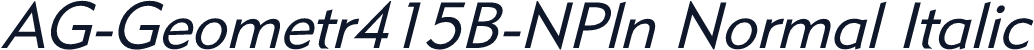 AG-Geometr415B-NPln Normal Italic