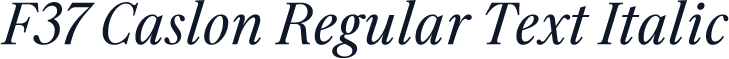 F37 Caslon Regular Text Italic