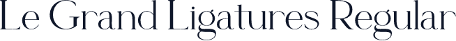 Le Grand Ligatures Regular