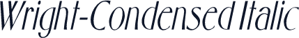 Wright-Condensed Italic