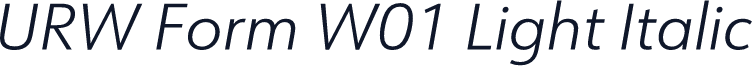 URW Form W01 Light Italic
