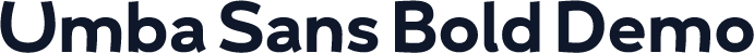 Umba Sans Bold Demo