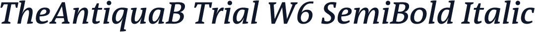 TheAntiquaB Trial W6 SemiBold Italic