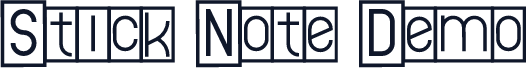 Stick Note Demo