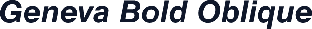 Geneva Bold Oblique