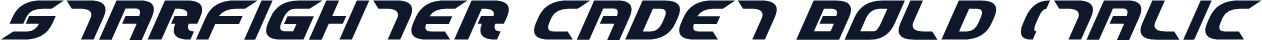 Starfighter Cadet Bold Italic