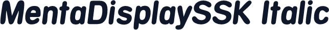 MentaDisplaySSK Italic
