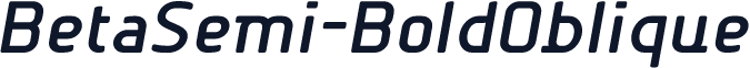 BetaSemi-BoldOblique