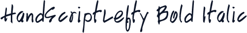 HandScriptLefty Bold Italic