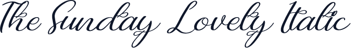 The Sunday Lovely Italic