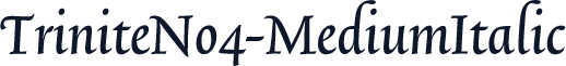 TriniteNo4-MediumItalic