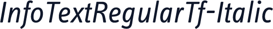 InfoTextRegularTf-Italic