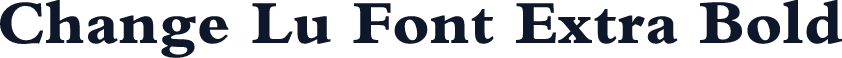Change Lu Font Extra Bold