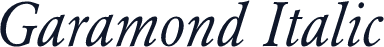 Garamond Italic