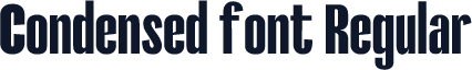 Condensed font Regular
