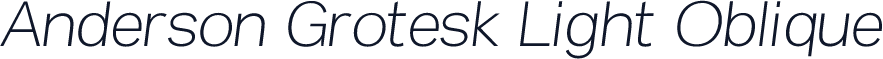Anderson Grotesk Light Oblique