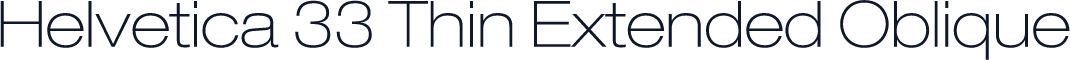 Helvetica 33 Thin Extended Oblique