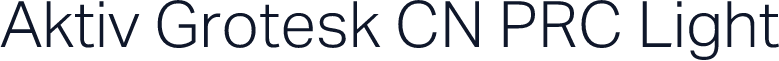 Aktiv Grotesk CN PRC Light