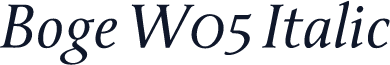 Boge W05 Italic