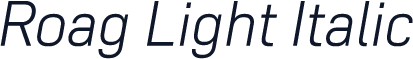 Roag Light Italic