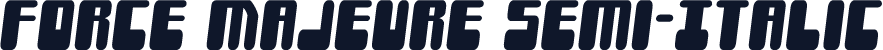 Force Majeure Semi-Italic