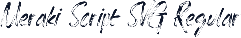 Meraki Script SVG Regular