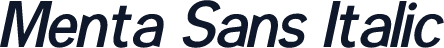 Menta Sans Italic