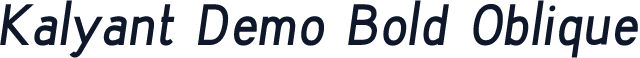 Kalyant Demo Bold Oblique