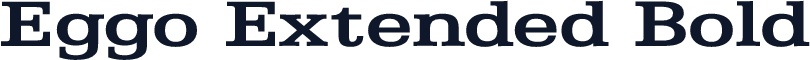 Eggo Extended Bold
