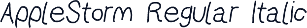 AppleStorm Regular Italic