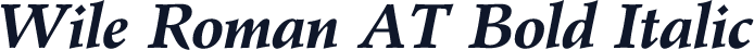 Wile Roman AT Bold Italic