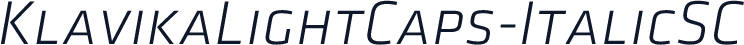 KlavikaLightCaps-ItalicSC