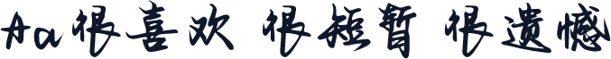 Aa很喜欢 很短暂 很遗憾