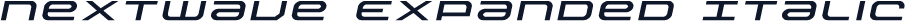 Nextwave Expanded Italic