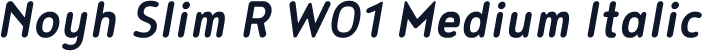 Noyh Slim R W01 Medium Italic