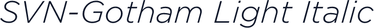 SVN-Gotham Light Italic