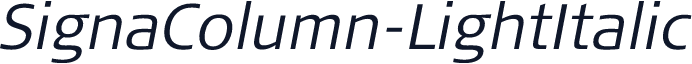 SignaColumn-LightItalic