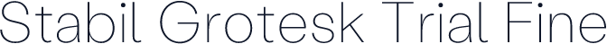 Stabil Grotesk Trial Fine