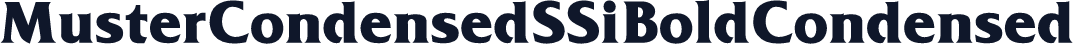 Muster Condensed SSi Bold Condensed