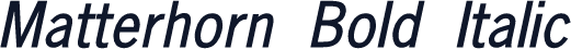 Matterhorn Bold Italic