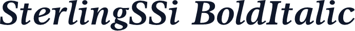 SterlingSSi BoldItalic