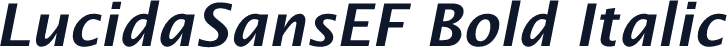 LucidaSansEF Bold Italic