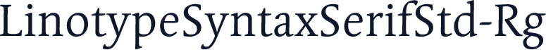LinotypeSyntaxSerifStd-Rg